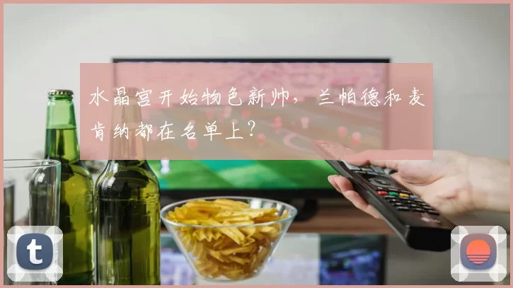水晶宫开始物色新帅，兰帕德和麦肯纳都在名单上？